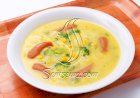 طريقة عمل شوربة الذرة بالسوسيس والبروكلي