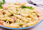 طريقة عمل مكرونة بالتونة والبسلة
