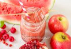 طريقة عمل سموثي الرمان بالتفاح والتوت