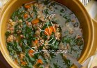 طريقة عمل شوربة السبانخ بالمكرونة والسجق