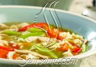 طريقة عمل شوربة بقطع الدجاج والنودلز