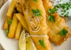 سمك مع بطاطس مقلية
