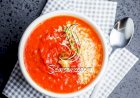 شوربة الفلفل الأحمر المشوي