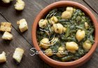 سبانخ بالحمص واللحمة المفرومة