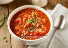 شوربة الطماطم والفلفل الباردة