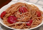 طريقة عمل سباغيتي بالفراولة
