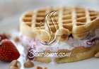 طريقة عمل الوافل بالايس كريم