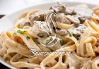 طريقة عمل الباستا بالكريمة والمشروم