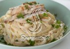 طريقة عمل مكرونة فيتوتشيني بالدجاج والكريمة