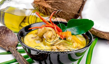 طريقة عمل حساء الكابوريا بحليب جوز الهند