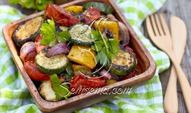 طريقة عمل سلطة الخضار المشوي