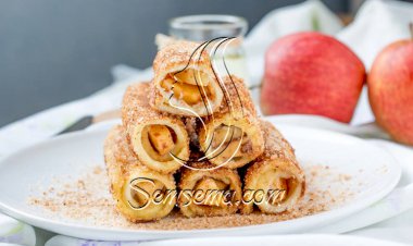 طريقة عمل توست رول بالتفاح