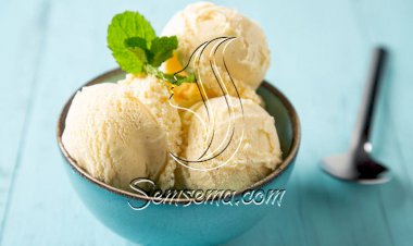 طريقة عمل آيس كريم فانيليا بالبسبوسة