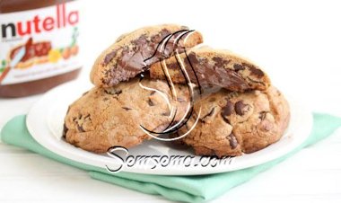 طريقة عمل كوكيز محشي بالنوتيلا