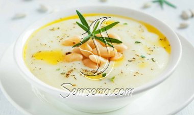 طريقة عمل شوربة الفاصوليا البيضاء الكريمي