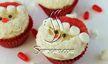 طريقة عمل كب كيك بابا نويل للكريسماس