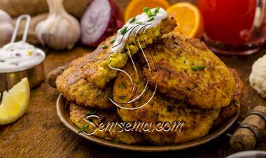 طريقة عمل أقراص القرنبيط المقلية بالكاري