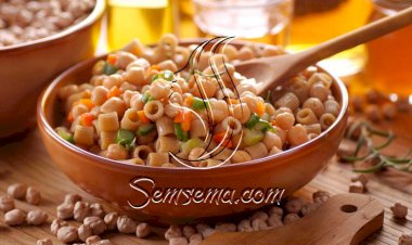 طريقة عمل مكرونة بالحمص والخضار