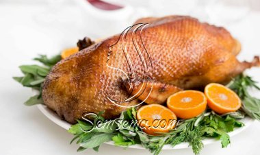 طريقة عمل بط بالبرتقال للكريسماس