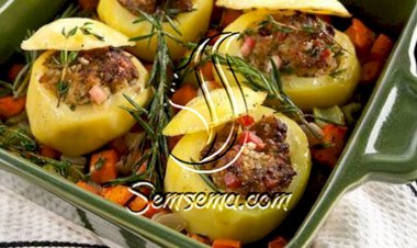 طريقة عمل البطاطس المحشية باللحم المفروم والفلفل