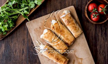 طريقة عمل رولات الجلاش بالجبن والنعناع