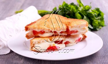 طريقة عمل فرنش توست بالموزاريلا والطماطم