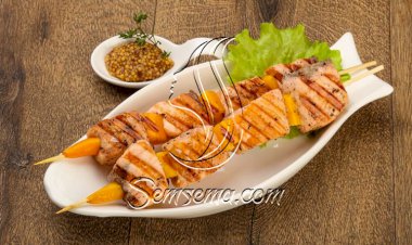 طريقة عمل شيش سمك مشوي بالقرع