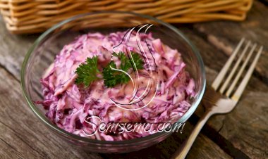 طريقة عمل سلطة الكرنب البنفسجي بالزبادي
