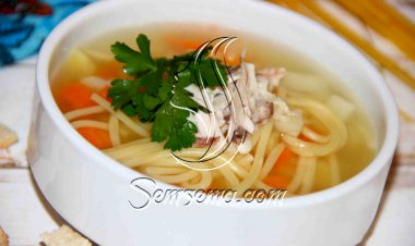 طريقة عمل شوربة المكرونة بالدجاج