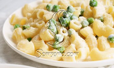 طريقة عمل سلطة مكرونة بالبسلة