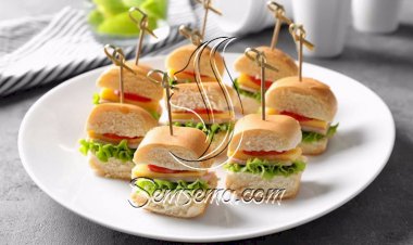 ميني ساندويتش بالجبنة والرومي المدخن