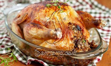 دجاج محشي بالفريك من المطبخ المصري