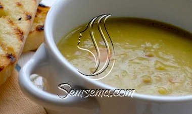 طريقة عمل شوربة البسلة باللحم والكرفس