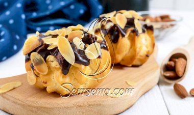 طريقة عمل أكلير بالشيكولاتة واللوز