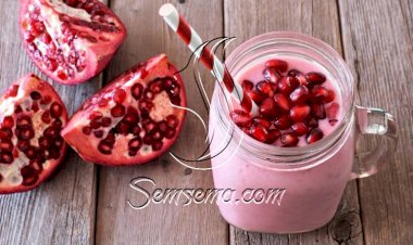 طريقة عمل سموثي الرمان باللبن