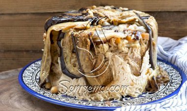 مقلوبة بالباذنجان والحمص من المطبخ السوري