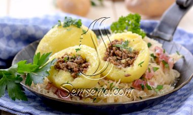 طريقة عمل قوارب البطاطس المحشية باللحم المفروم