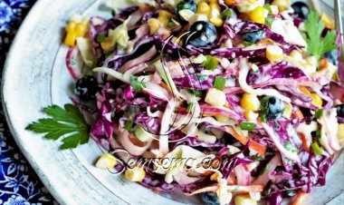 طريقة عمل سلطة الكرنب بالذرة الصفراء