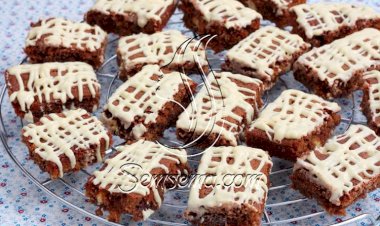 طريقة عمل بار البراونيز بصوص الشيكولاتة البيضاء