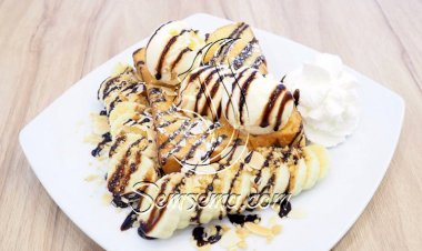 طريقة عمل حلقات الموز بصوص الشيكولاتة