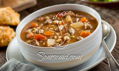 طريقة عمل شوربة الجزر والكرفس بقطع اللحم