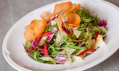 طريقة عمل سلطة الجزر والفلفل بالمستردة