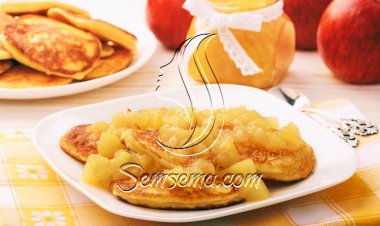 طريقة عمل البان كيك بصوص التفاح