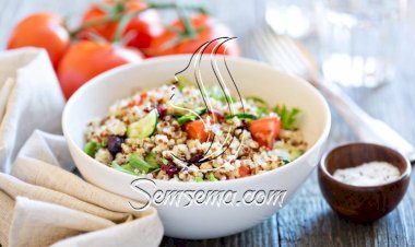 طريقة عمل سلطة الأرز بالطماطم والخيار