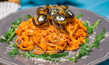 طريقة عمل الفيتوتشيني برولات الباذنجان