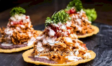 طريقة عمل توستادا الدجاج المكسيكية