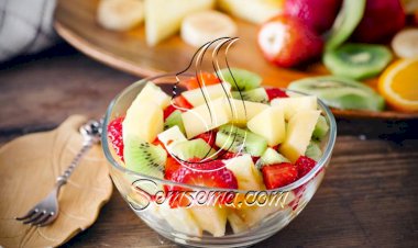 طريقة عمل سلطة التفاح والكيوي