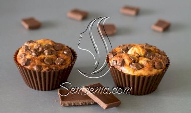 طريقة عمل كب كيك الشوفان بالموز ورقائق الشيكولاتة