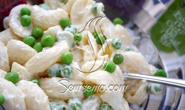 طريقة عمل سلطة المكرونة بالبسلة