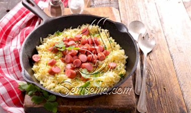 أرز بسمتي بالسوسيس.. وجبة متكاملة